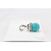 Handmade Pendant Earring Set 925 Sterling Silver Turquoise & Zircon Stones A351